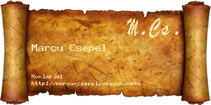 Marcu Csepel névjegykártya